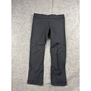 Lululemon Pace Rival Crop Pant 22" Women's 6 Black Yoga Workout 00s Y2K SEE